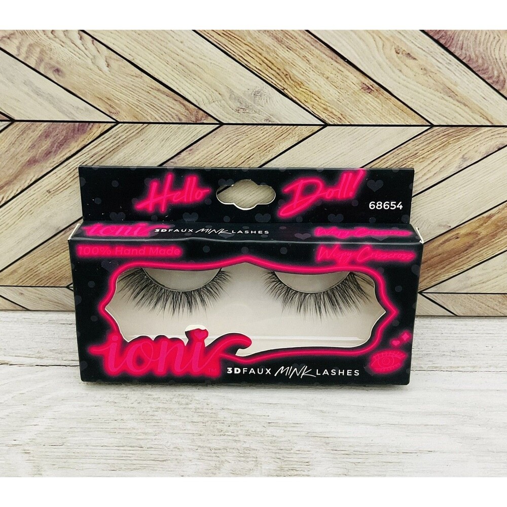 Eyelashes IONI 3D Faux Mink False Fake Lashes Wispy Crisscross 68654